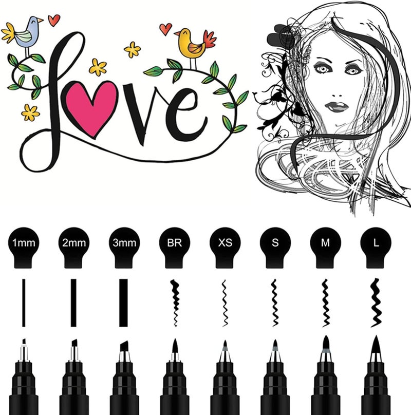 GETHPEN Calligraphy Pen,Calligraphy Pens for Writing, Brush Pens Calligraphy Set for Beginners, Calligraphy markers, Black Archival Ink Pens,Hand Lettering Pen for Art Drawing, Sketching,Scrapbooking - Image 2